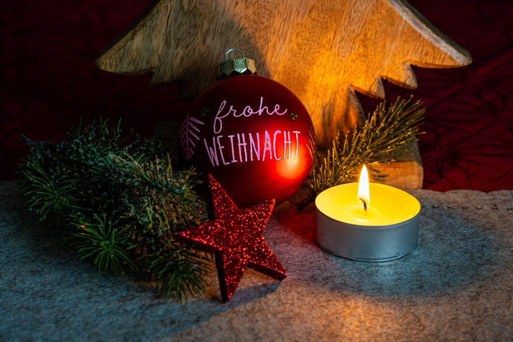 Weihnachtsdeko mit Teelicht